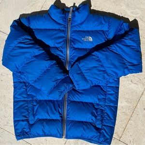 The North Face Kids Vibrant Blue Puffer Coat Large